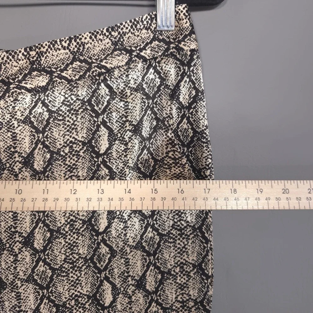 ZARA New Trousers Pants MEDIUM Snake Print Flared Boot HighRise Flowing 7484/231